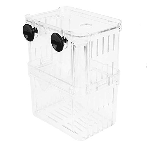 Petzilla in-Tank Aquarium Breeder Box do akwarium, inkubator hodowlany do wylęgarni małych ryb, akrylowy rozdzielacz do krewetek Clownfish Agresywne ryby zranione ryby (małe)