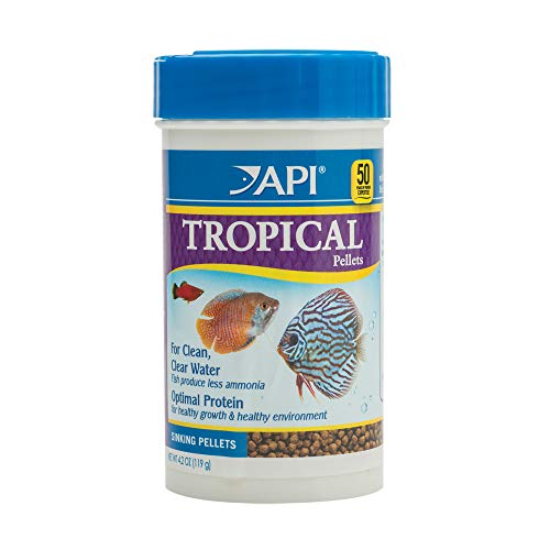 API TROPICAL PELLETS Tonący granulat Pokarm dla ryb 4,2 uncji Pojemnik, średni (823B)