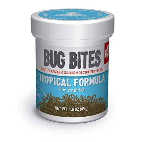 Fluval Bug Bites Tropical Fish Food, małe granulki dla małych i średnich ryb, 1,59 oz., A6577